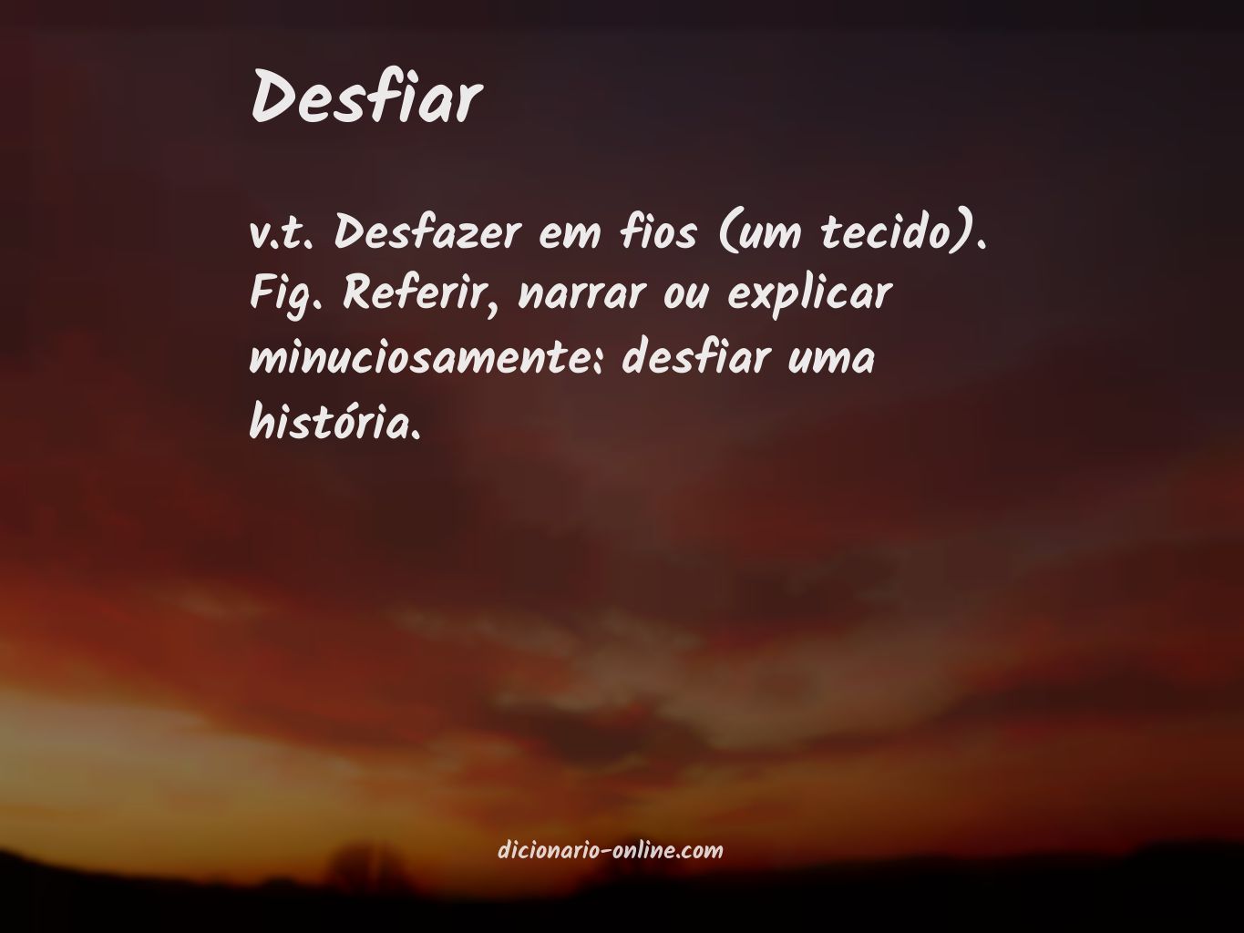 Significado de desfiar