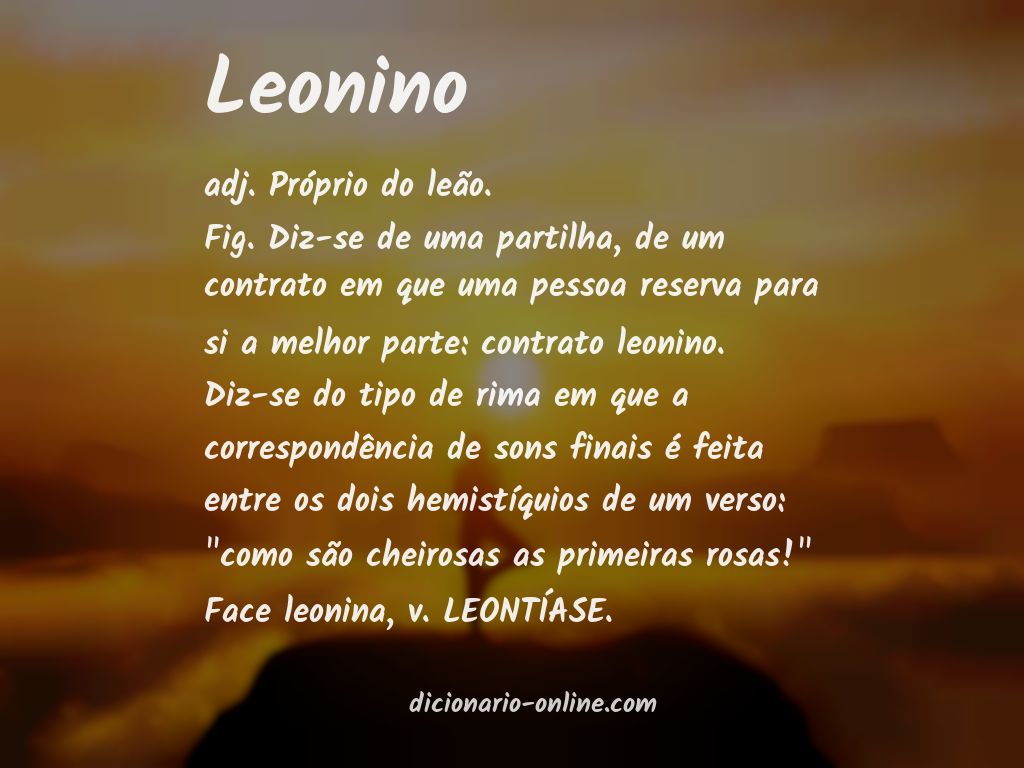 Significado de leonino