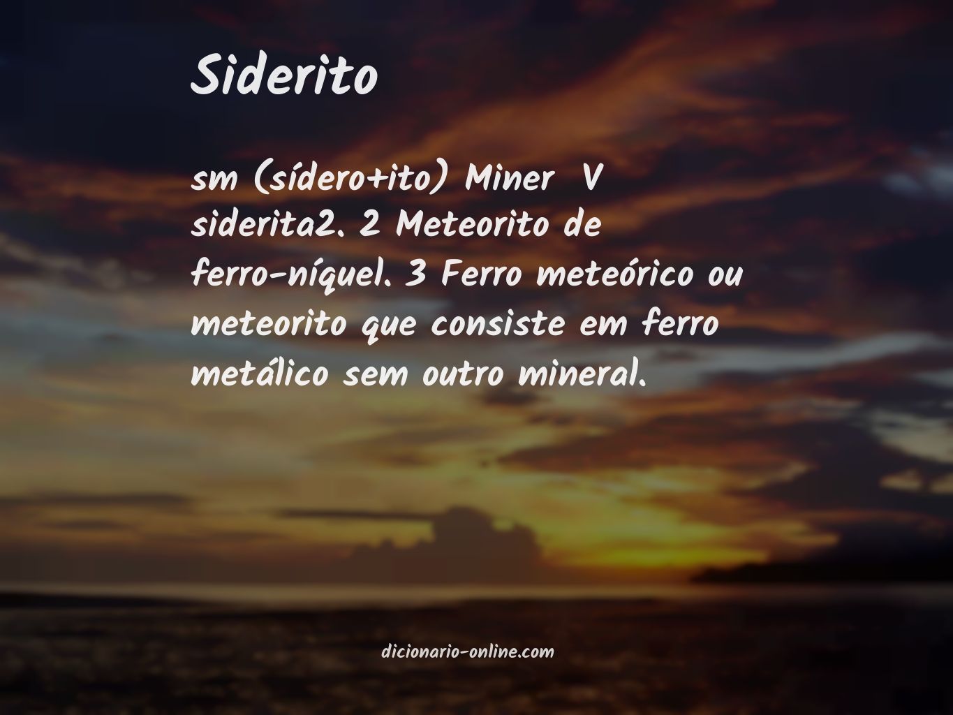 Significado de siderito