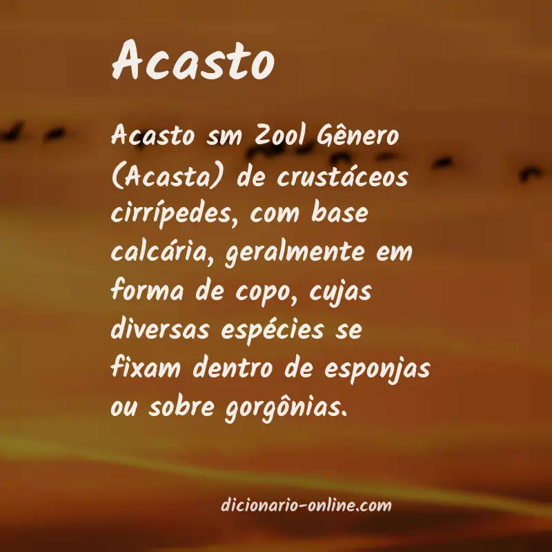 Significado de acasto