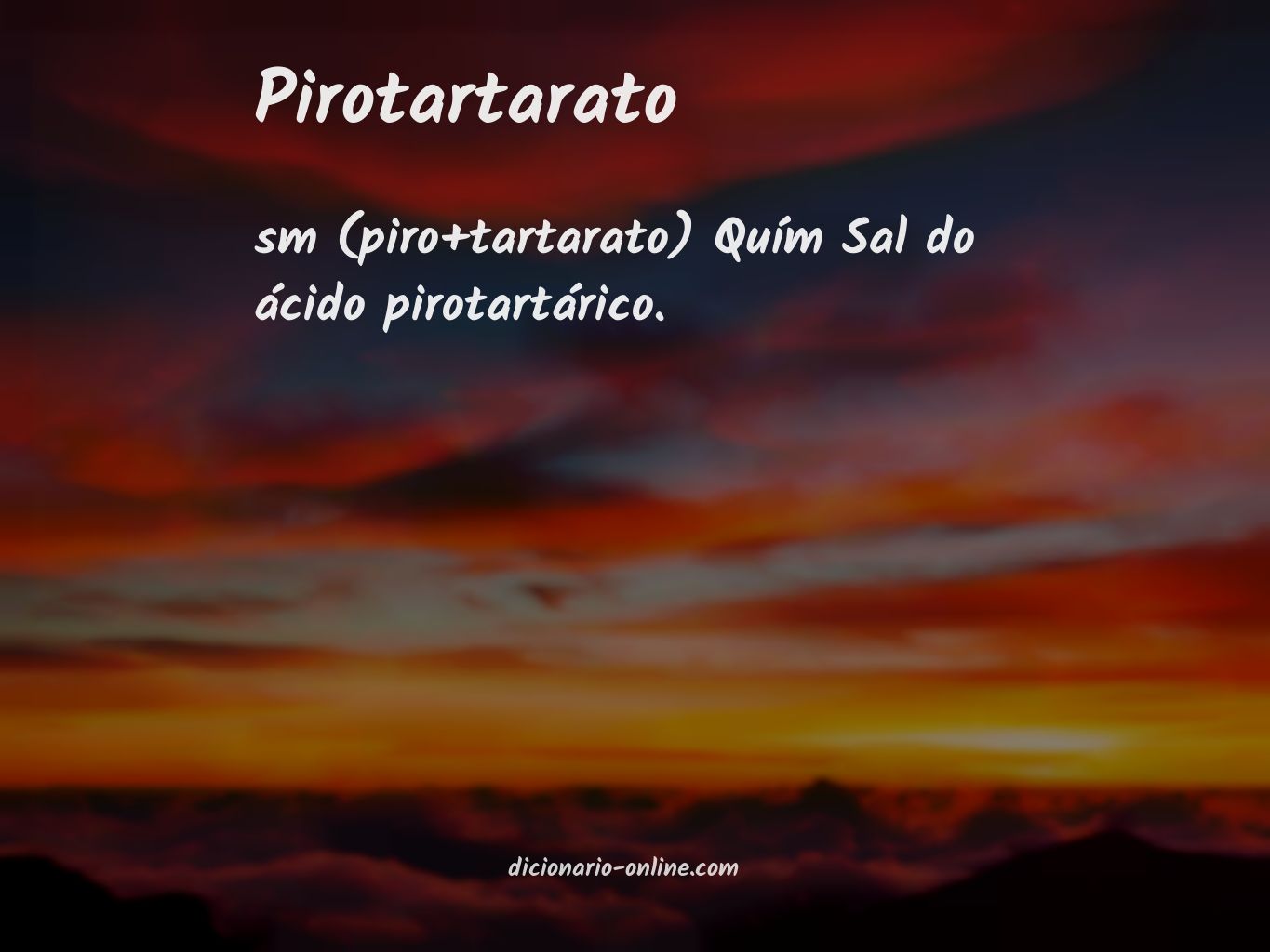 Significado de pirotartarato