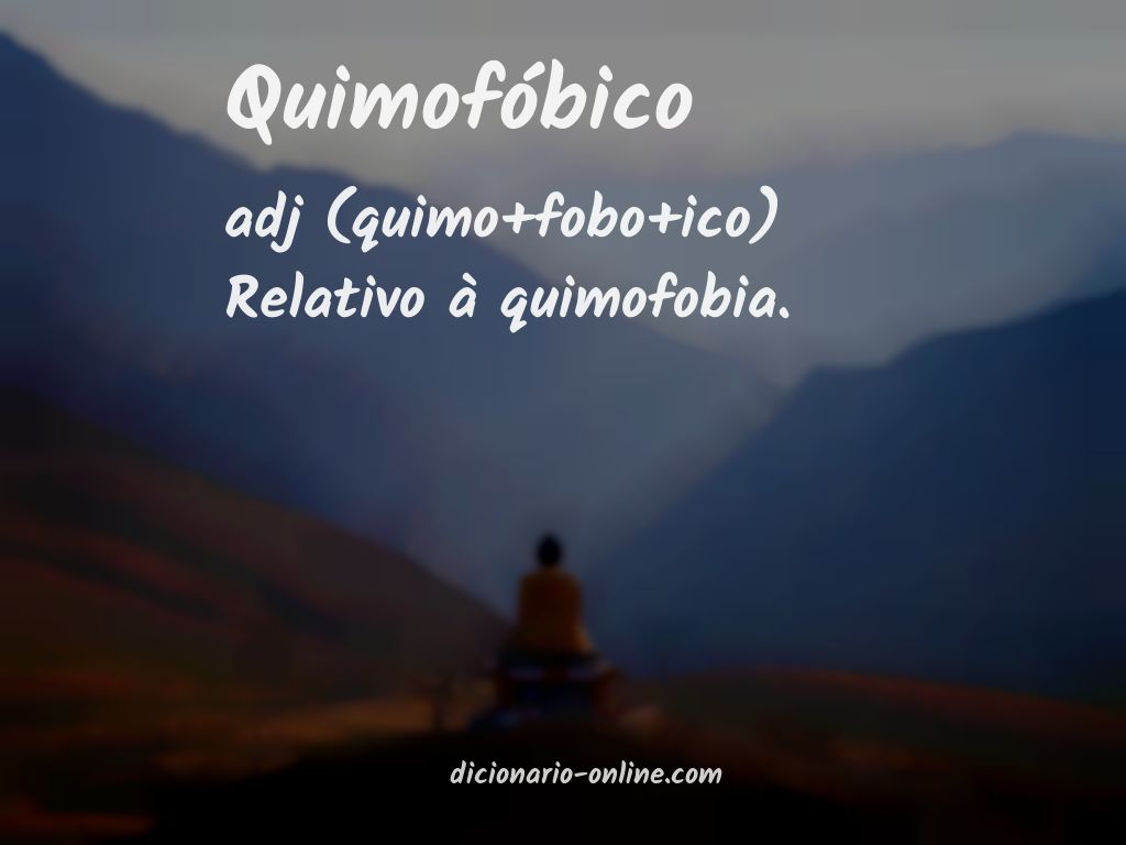 Significado de quimofóbico