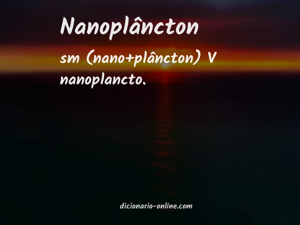 Significado de nanoplâncton