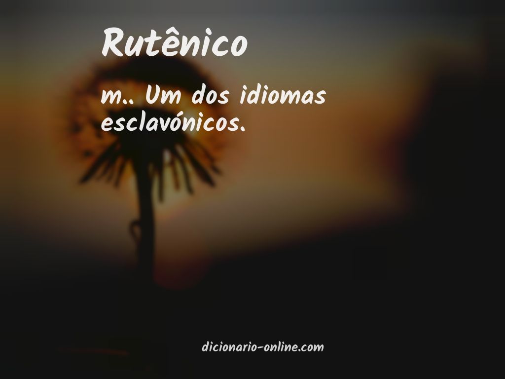 Significado de rutênico