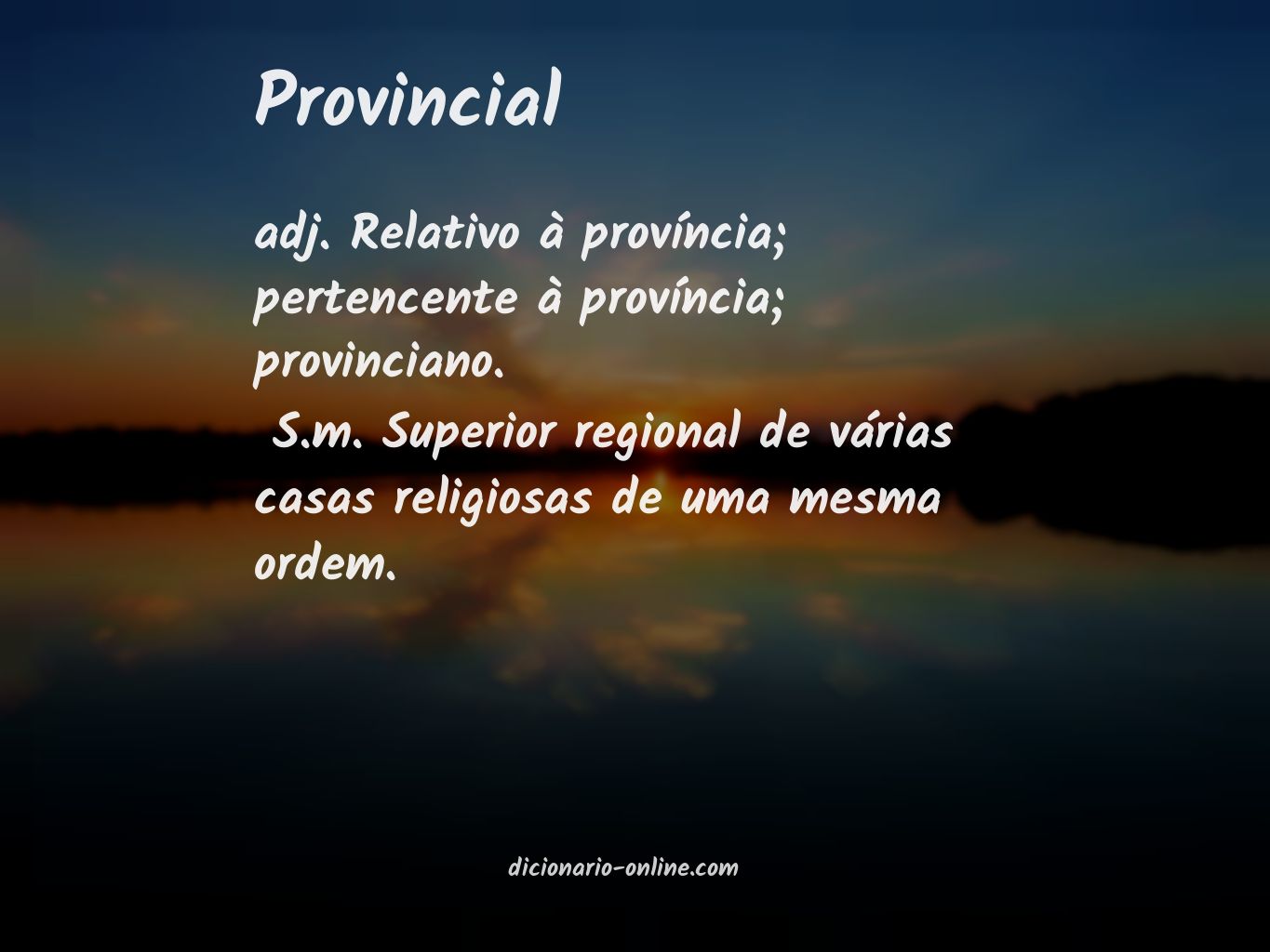 Significado de provincial