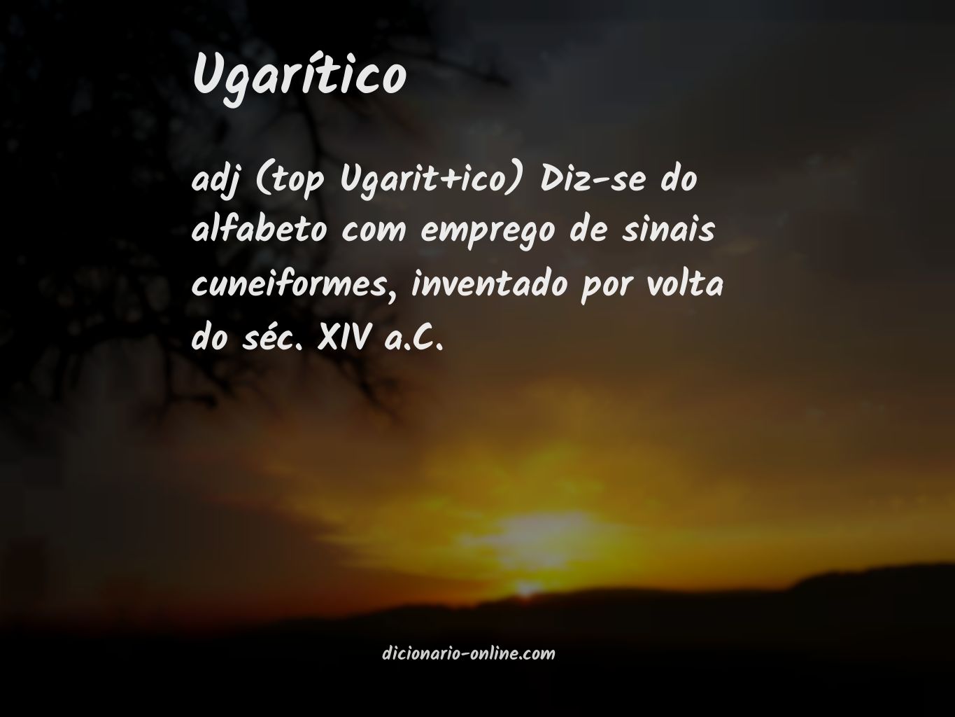 Significado de ugarítico