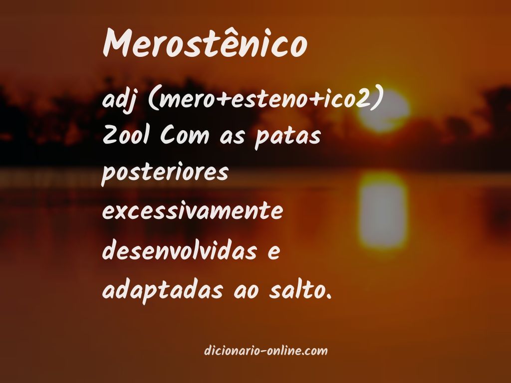 Significado de merostênico