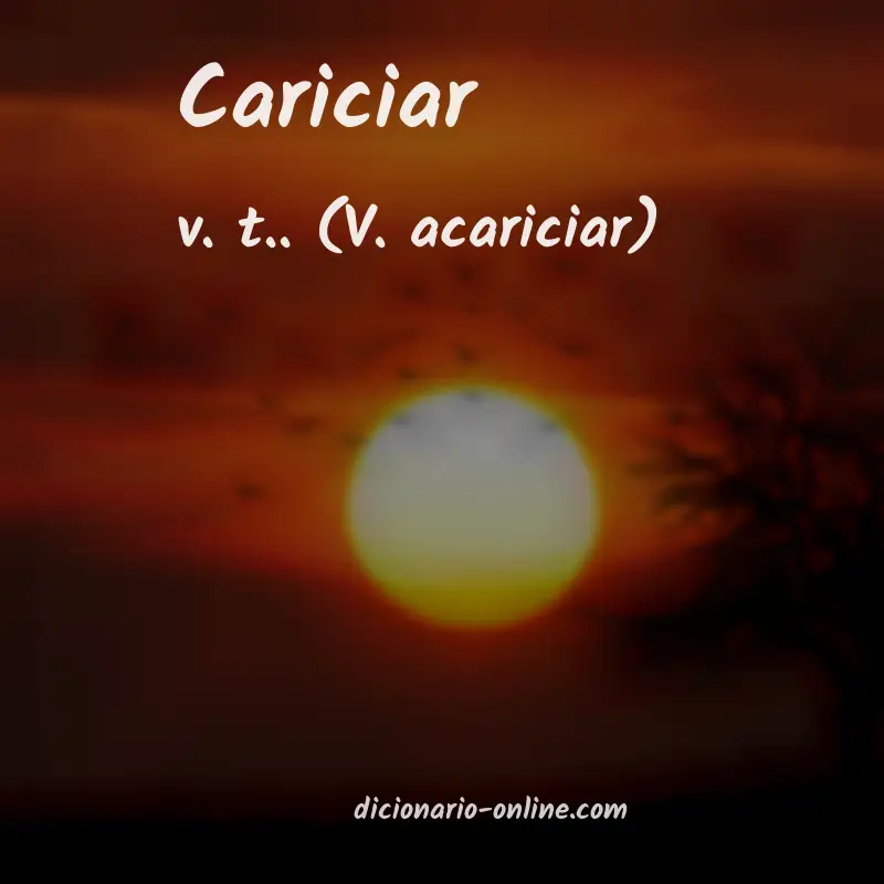 Significado de cariciar
