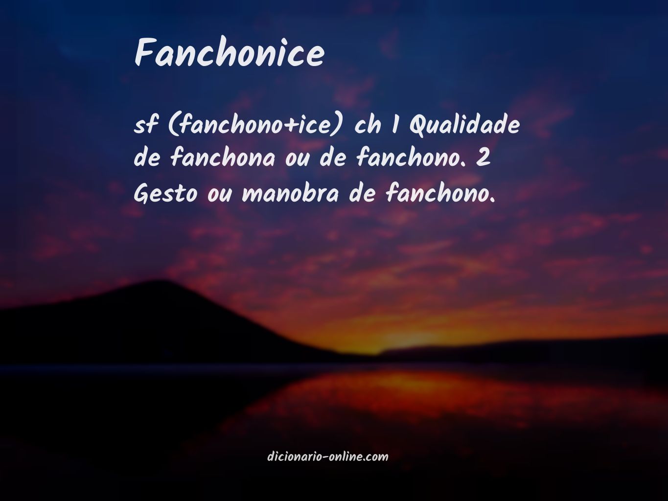 Significado de fanchonice