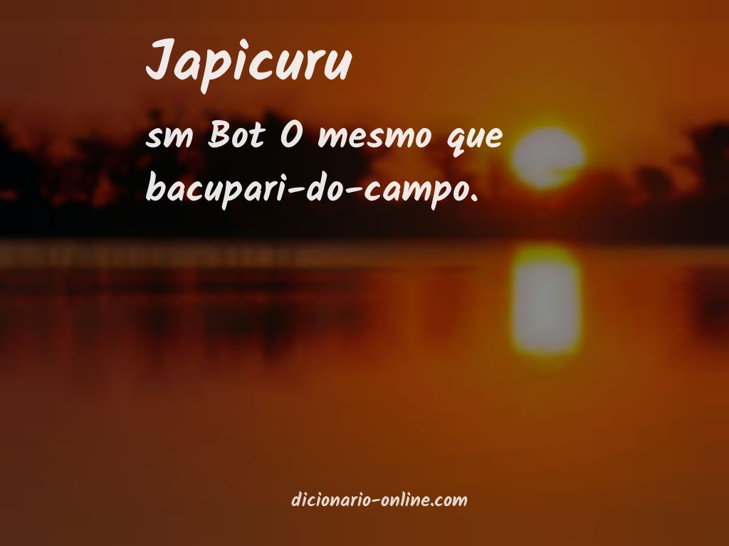 Significado de japicuru