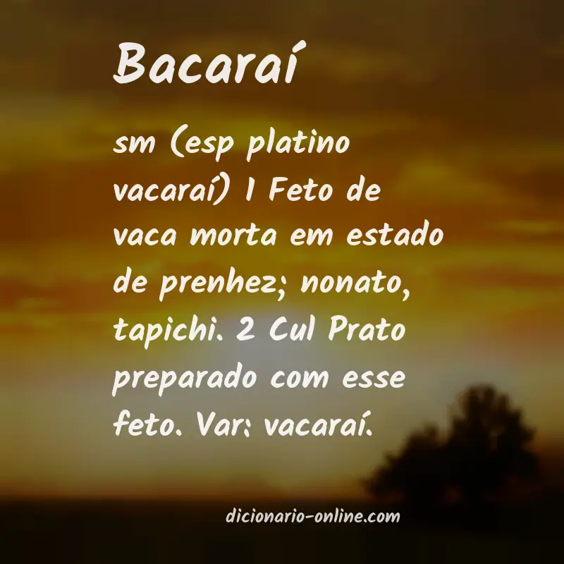 Significado de bacaraí
