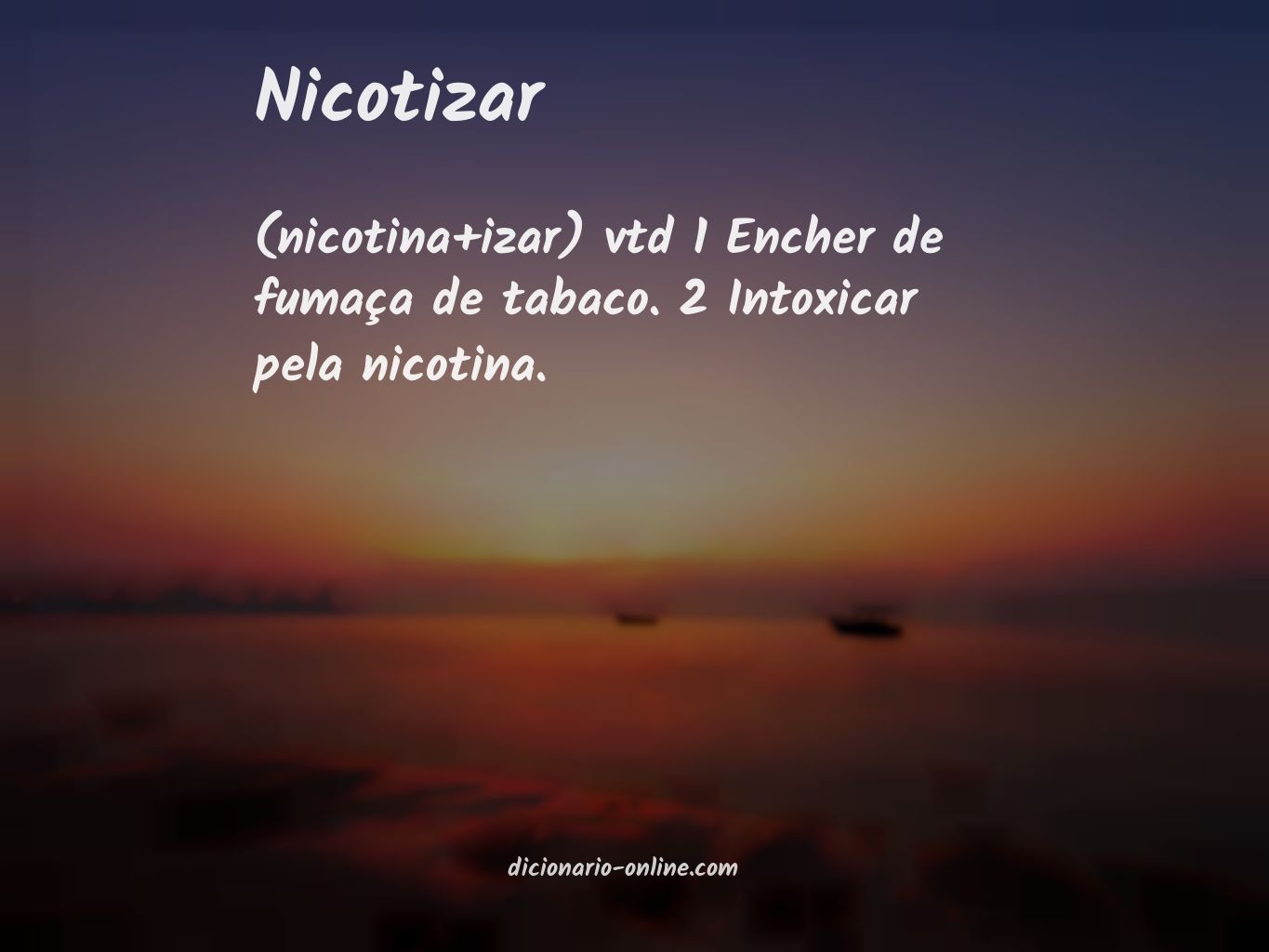 Significado de nicotizar