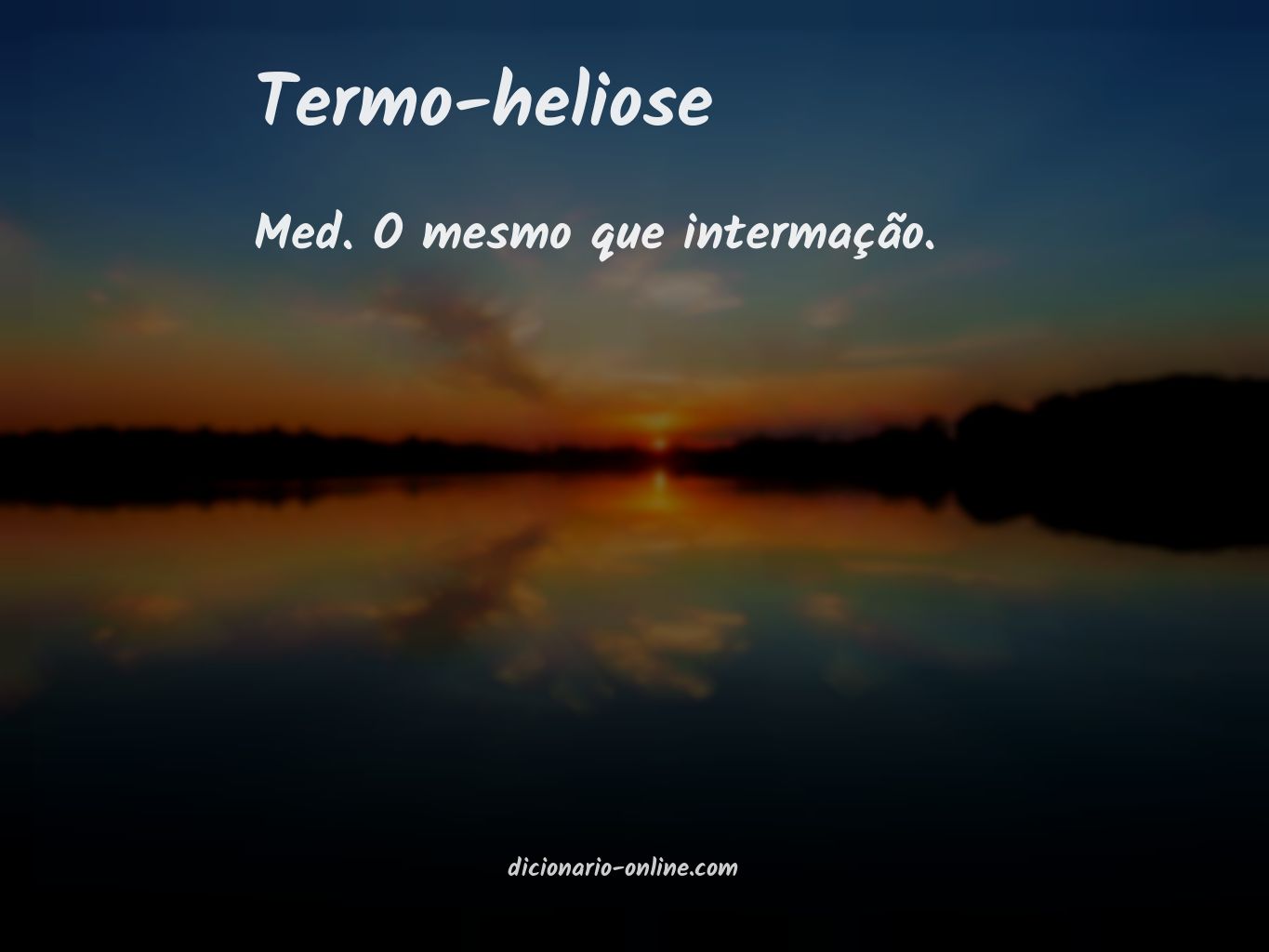 Significado de termo-heliose