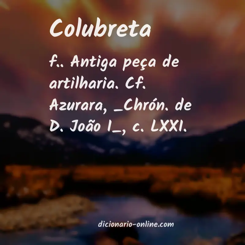 Significado de colubreta