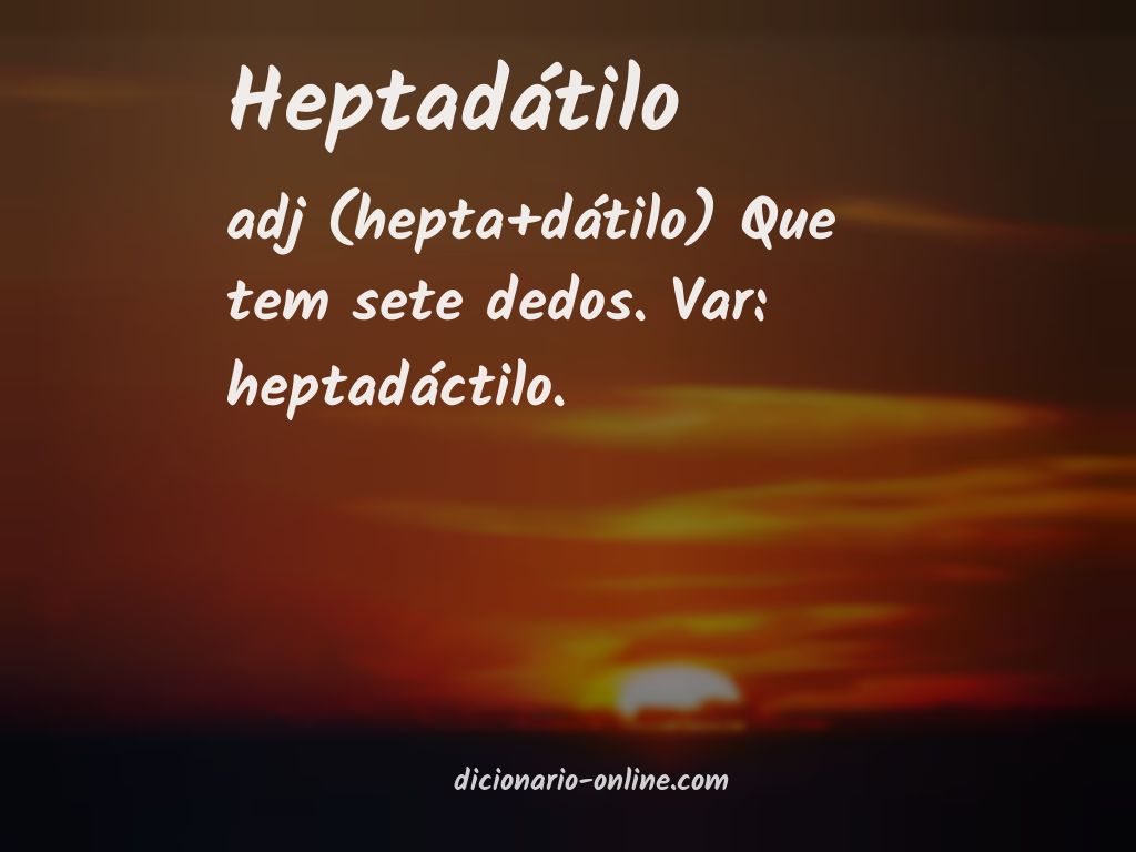 Significado de heptadátilo