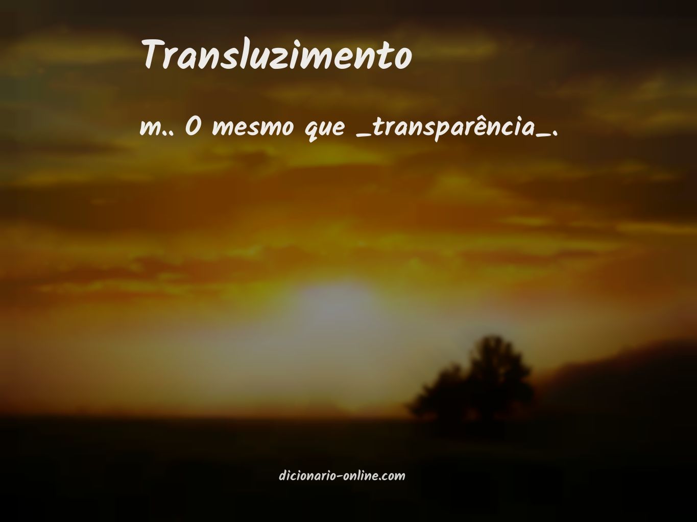 Significado de transluzimento