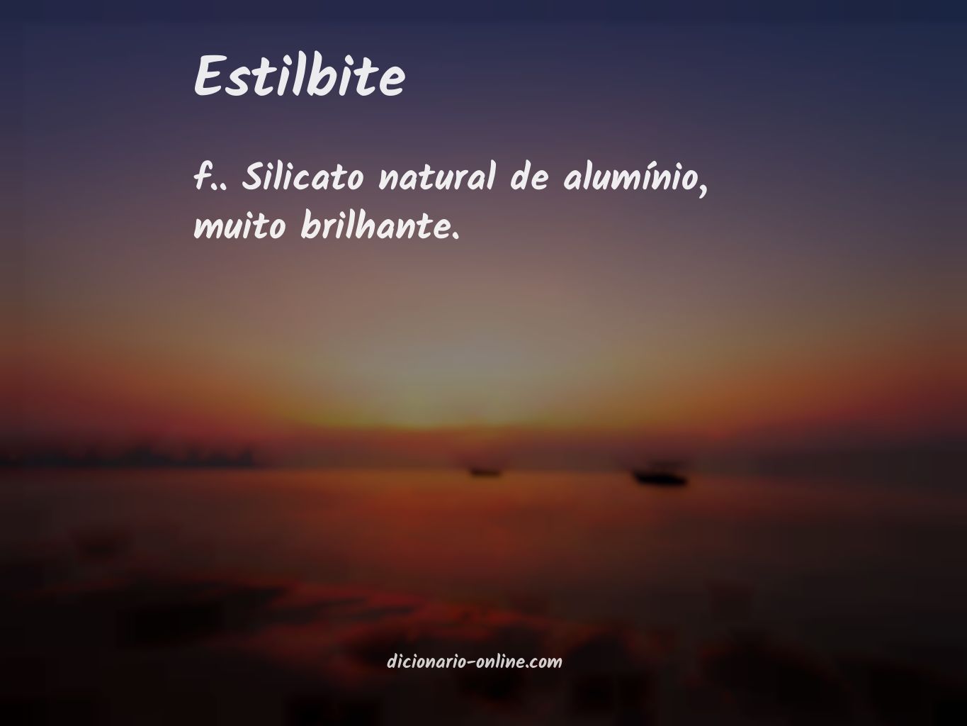 Significado de estilbite