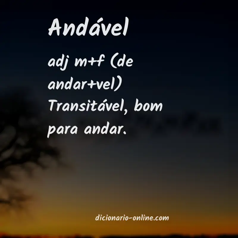Significado de andável