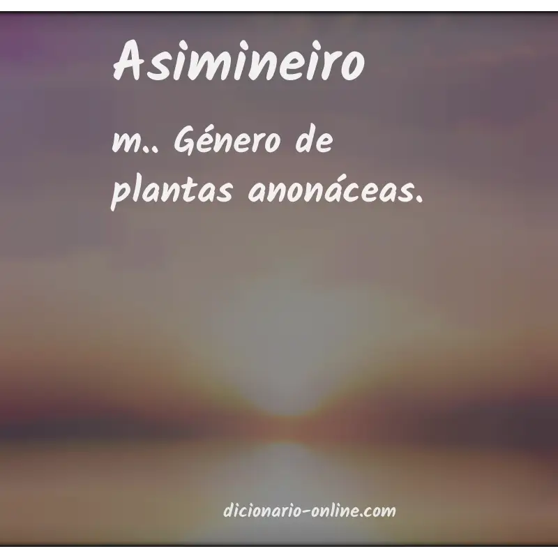 Significado de asimineiro