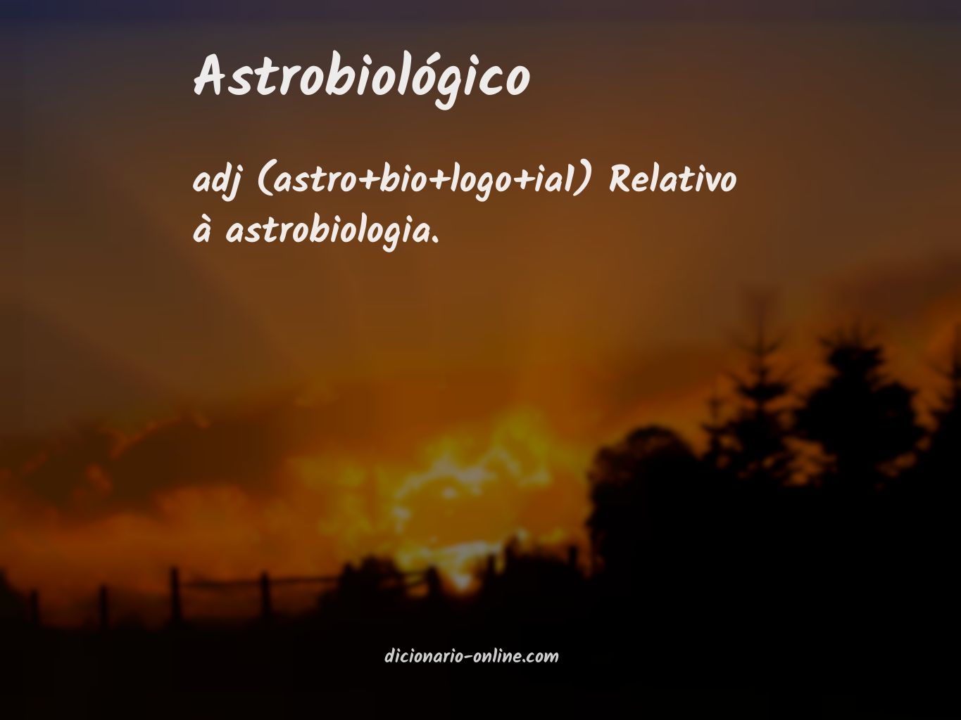 Significado de astrobiológico