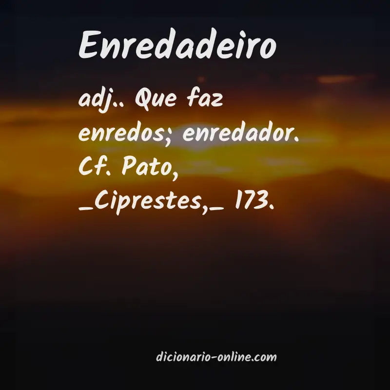 Significado de enredadeiro