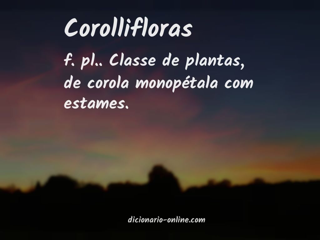 Significado de corollifloras