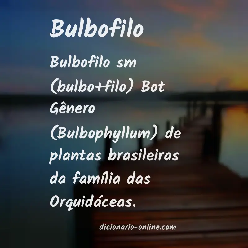Significado de bulbofilo