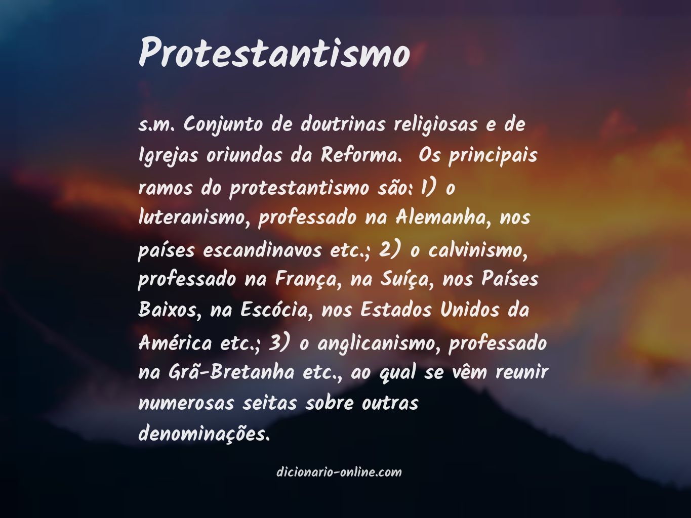 Significado de protestantismo