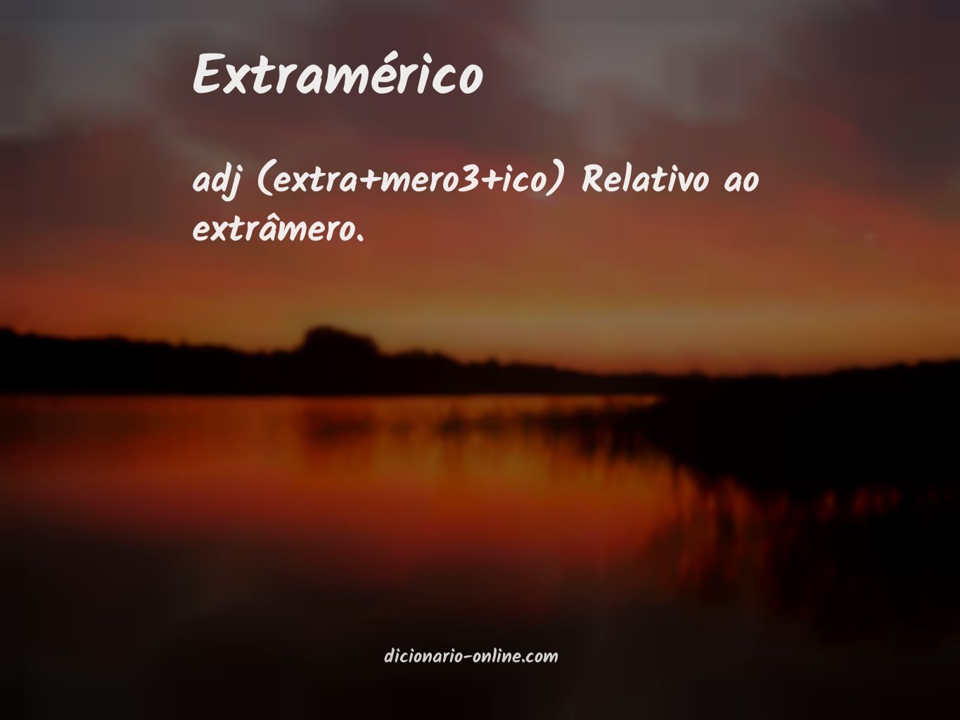 Significado de extramérico