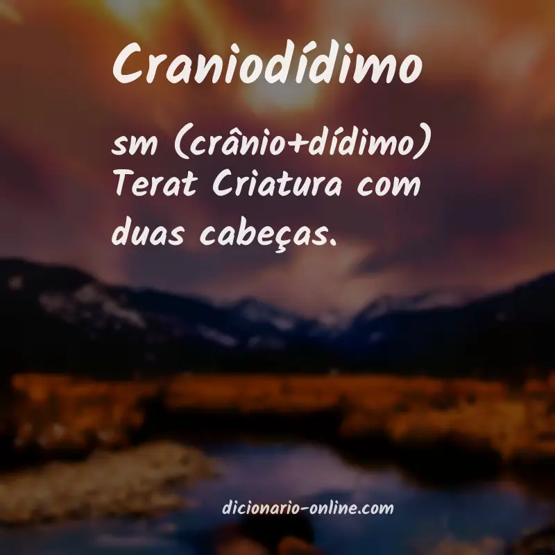 Significado de craniodídimo