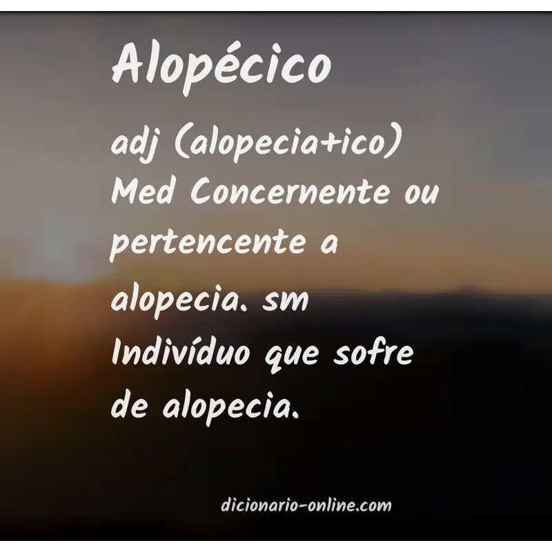 Significado de alopécico