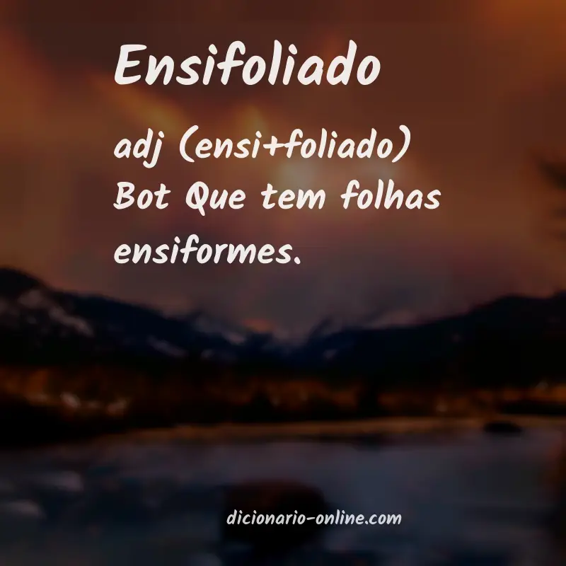 Significado de ensifoliado