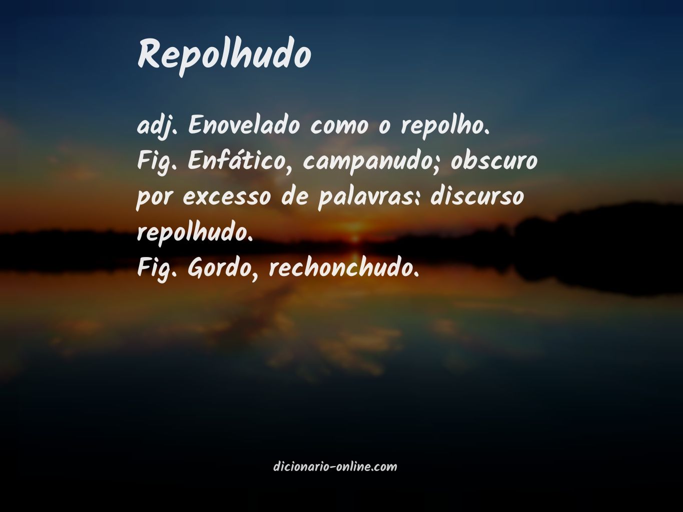 Significado de repolhudo