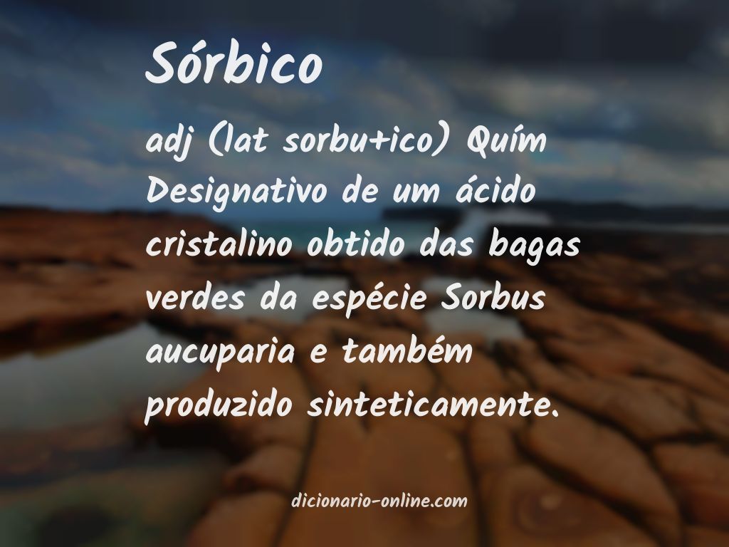 Significado de sórbico