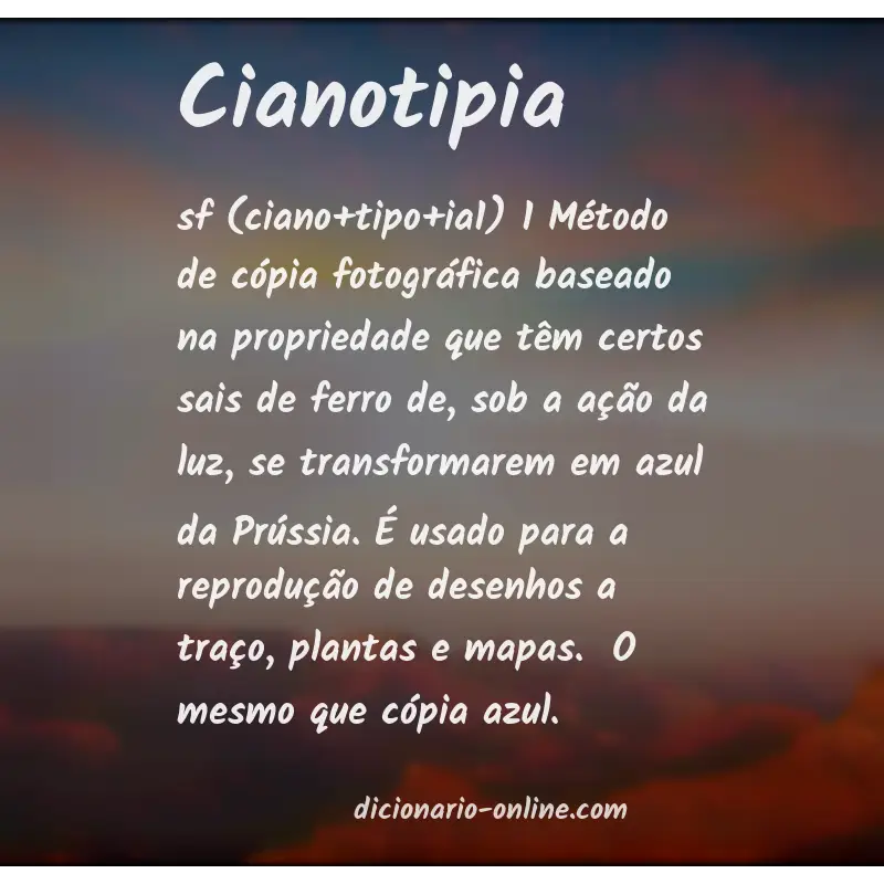Significado de cianotipia