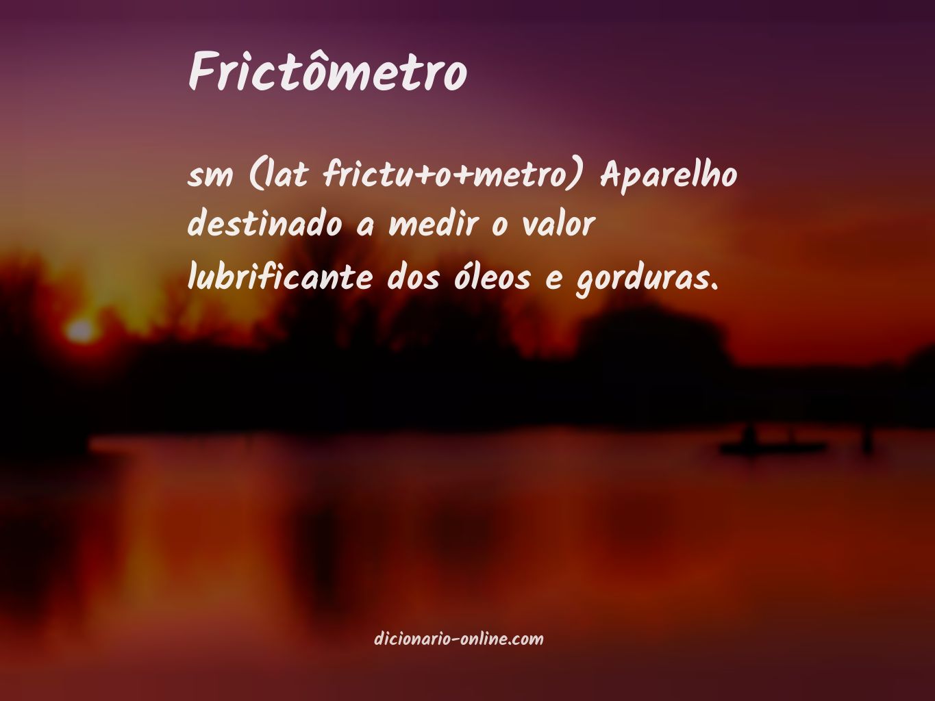 Significado de frictômetro