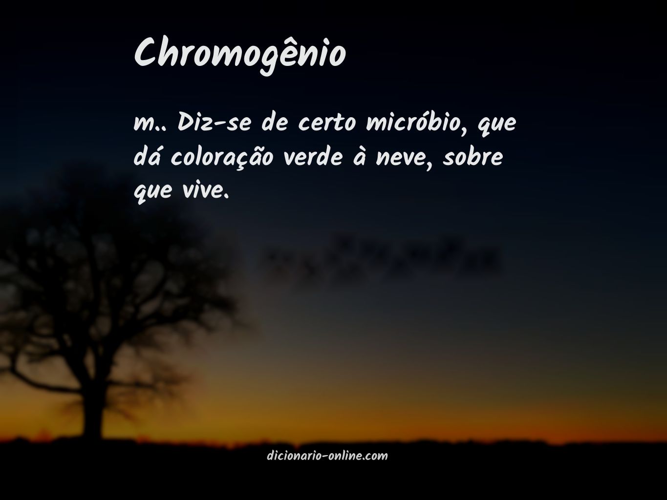 Significado de chromogênio