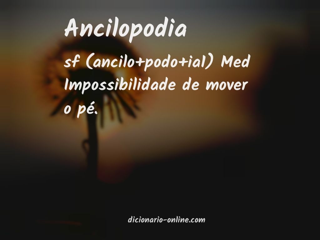 Significado de ancilopodia