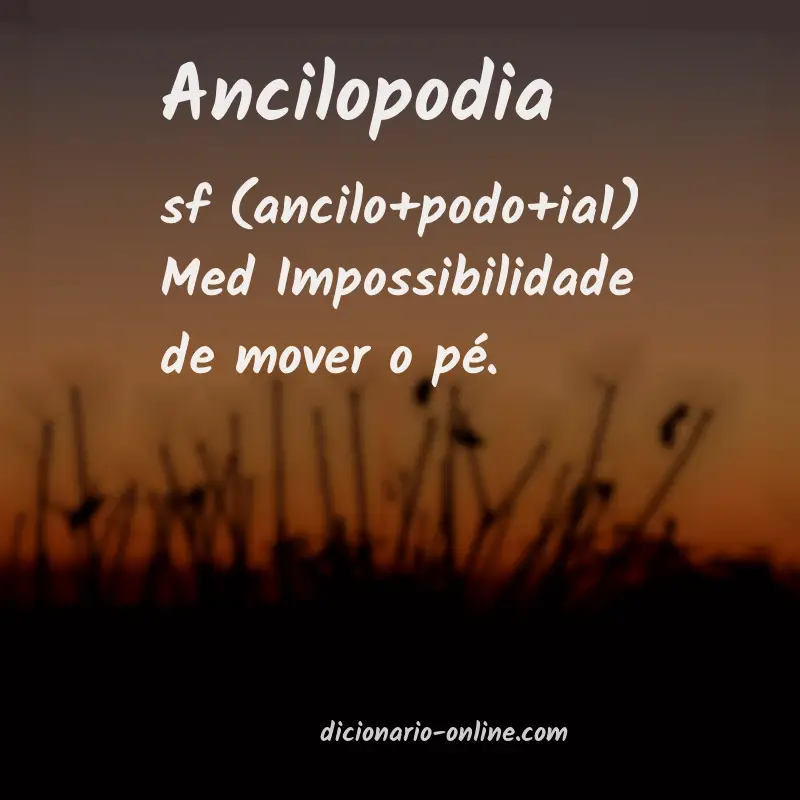 Significado de ancilopodia