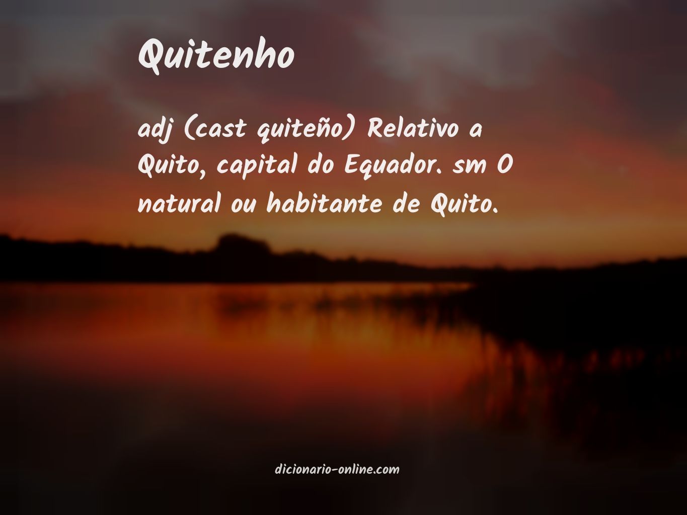 Significado de quitenho