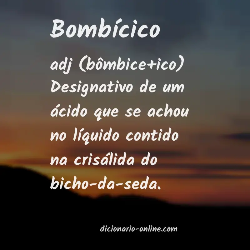 Significado de bombícico