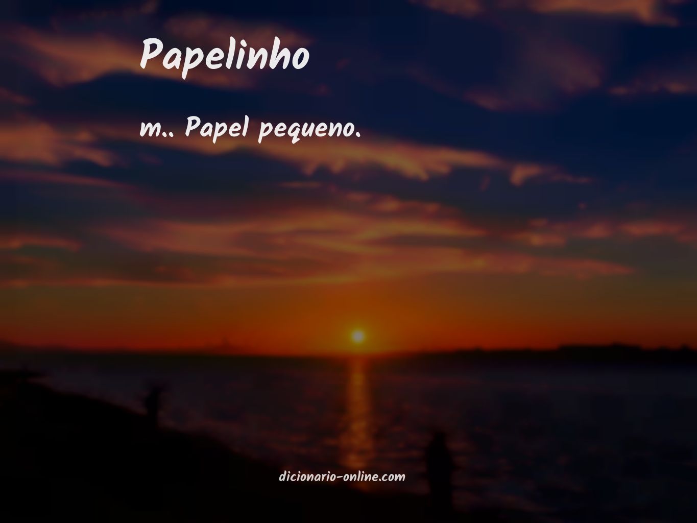 Significado de papelinho