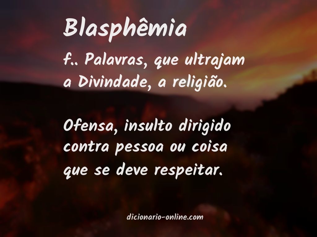 Significado de blasphêmia