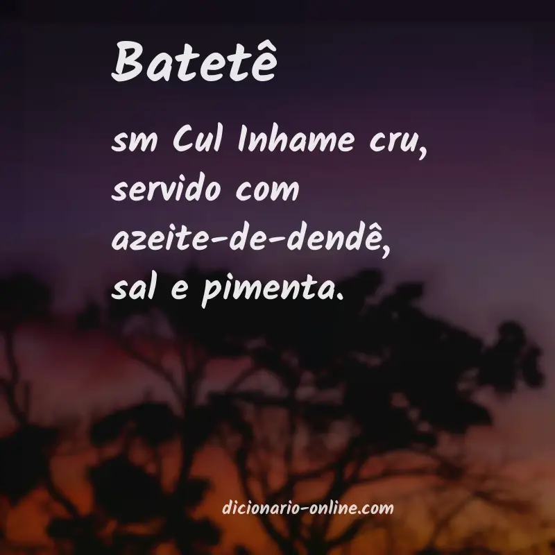 Significado de batetê