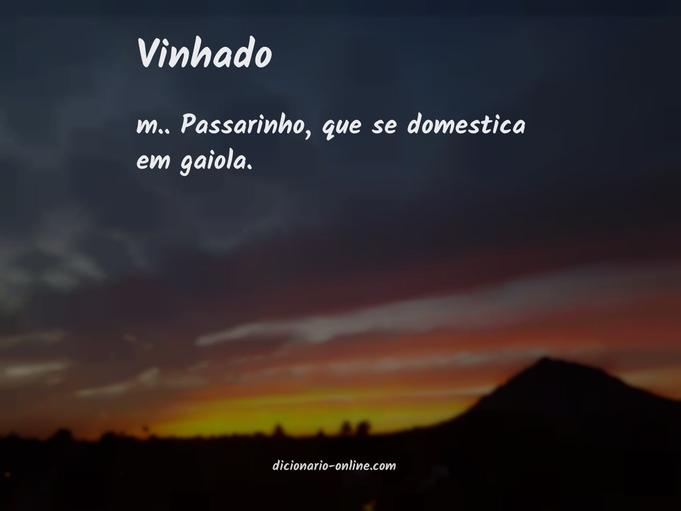 Significado de vinhado