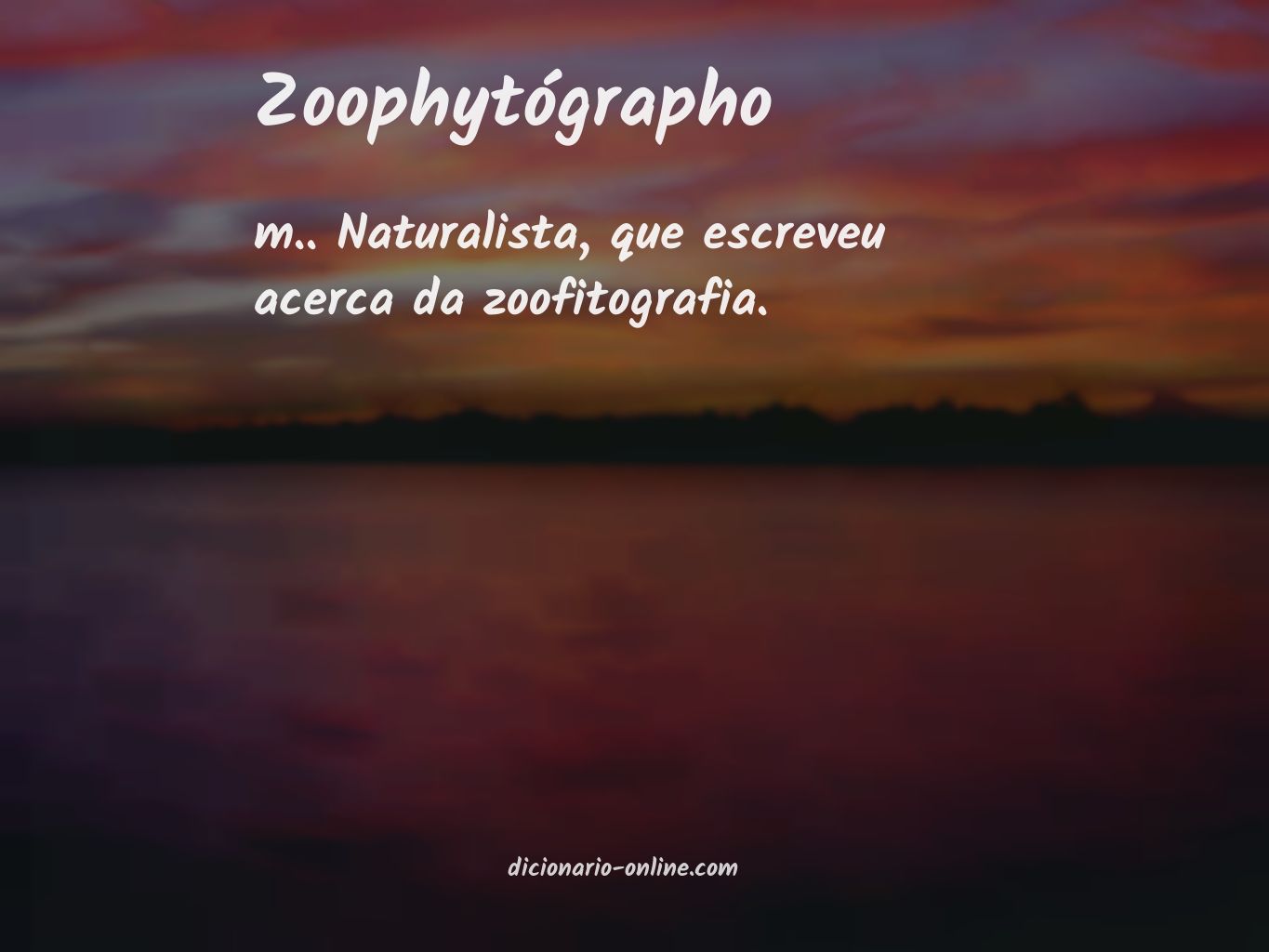 Significado de zoophytógrapho