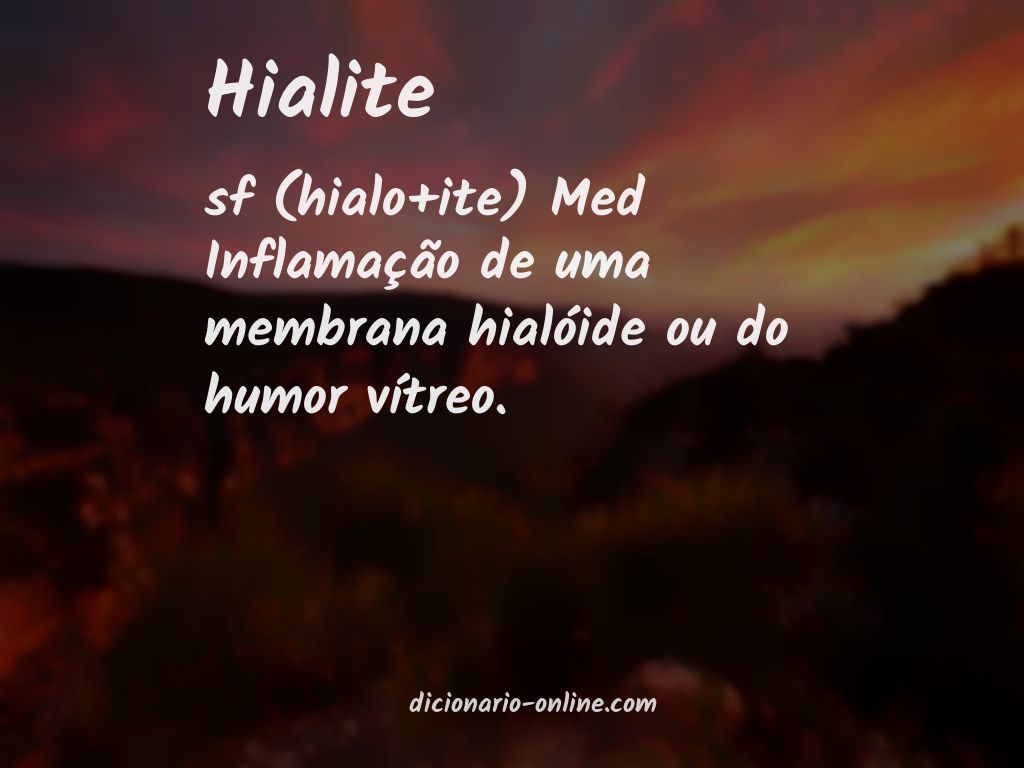 Significado de hialite