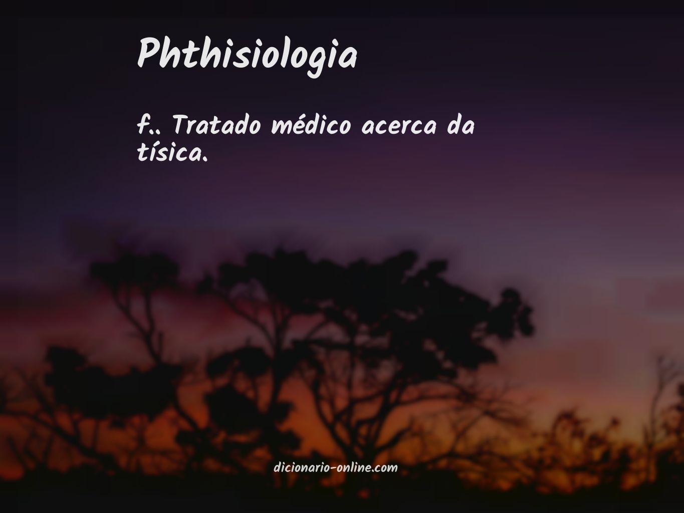 Significado de phthisiologia