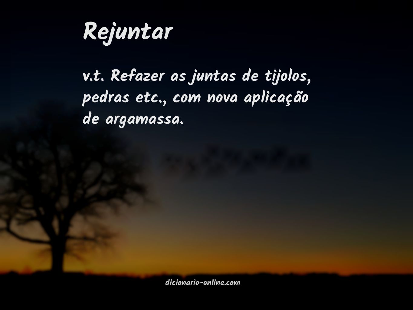 Significado de rejuntar