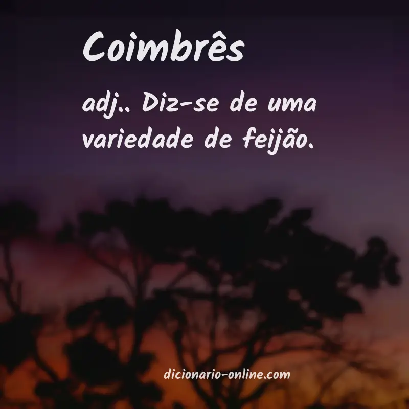 Significado de coimbrês
